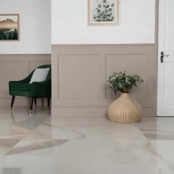 Merope Onyx Marble Effect Beige Polished Floor Tile