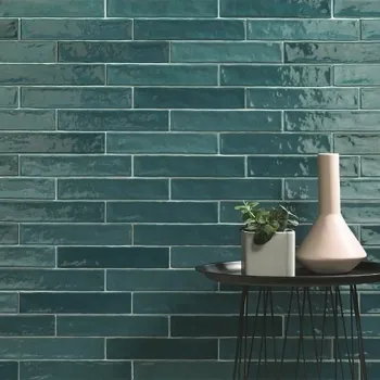 Piacenza Mix Turquoise Wall Tile 50x250 Roomset