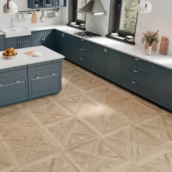 Volte Beech Woven Wood Effect Matt Porcelain Floor Tile