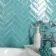Victorian Style Aquamarine Gloss Porcelain Wall Tile