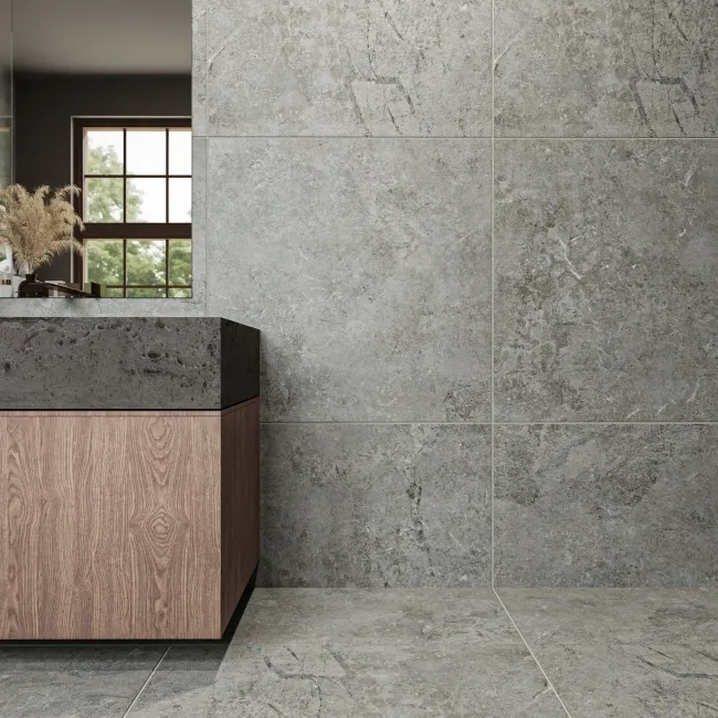 Baltico Grey Stone Effect Matt Large Porcelain Tile