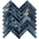 Solar Herringbone Blue Glass Mosaic
