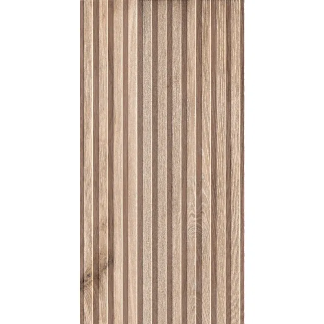 Dakaris Golden Slatted Wood Effect Matt Porcelain Tile