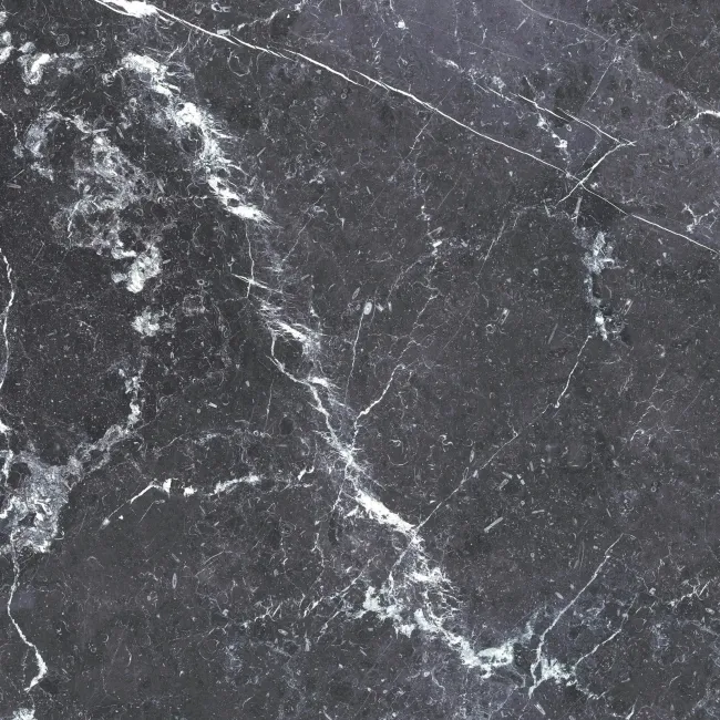Blu Del Belgio Black Large Polished Marble Effect Porcelain Tile