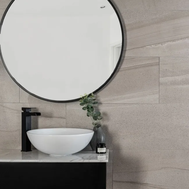 Burlington Stone Effect Taupe Matt Ceramic Wall Tile