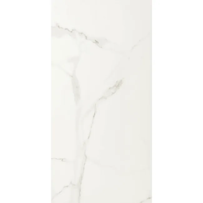 Crystal White Marble Tile Luxury Click Vinyl Flooring 6mm