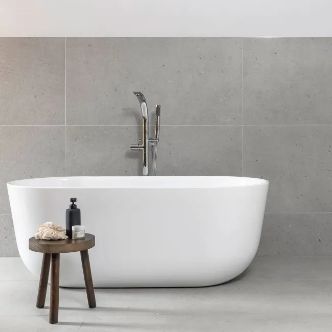 Flakestone Grey Concrete Effect Matt Porcelain Wall and Floor Tile