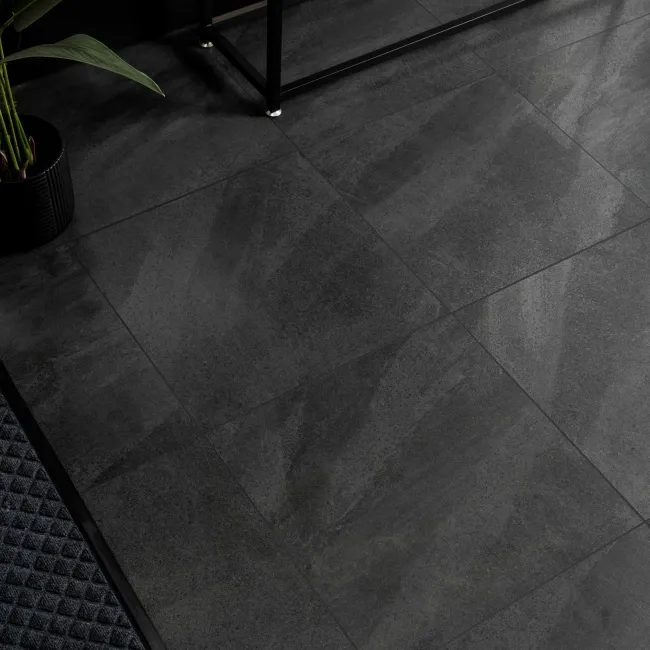 Galaxy Night Black Stone Effect Semi Polished Porcelain Tile