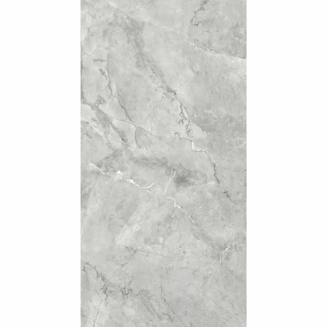 Immense Grey Stone Effect Polished Porcelain Wall and Floor Tile