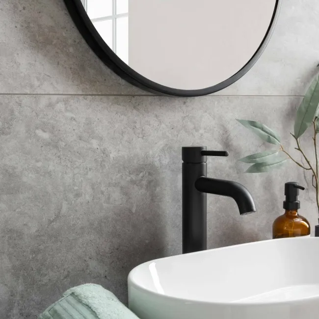 Marmostone Grey Rectified Matt Stone Effect Porcelain Wall and Floor Tile