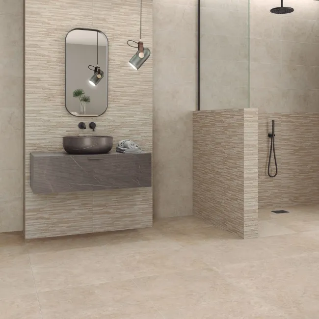 Premiere Beige Split Face Effect Matt Ceramic Wall Tile