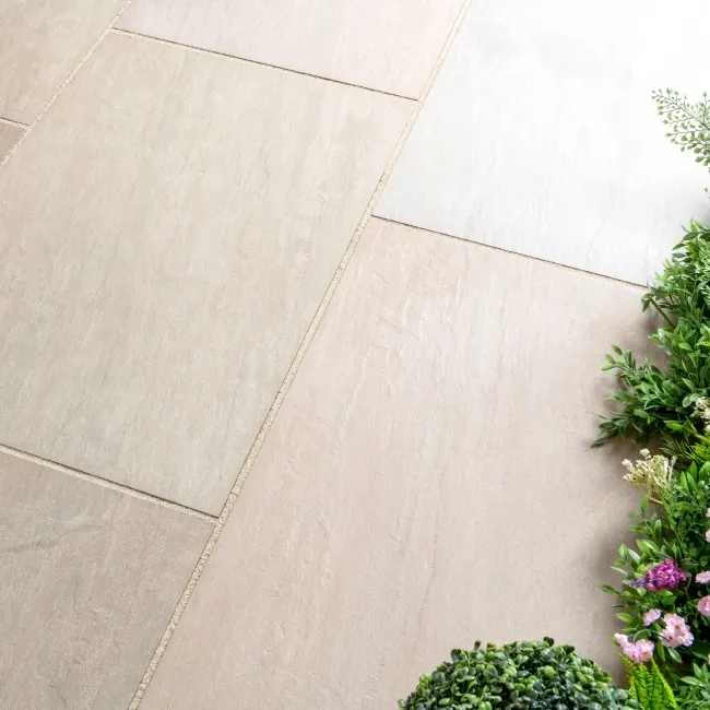 Raj Green Sandstone Effect Matt Large Porcelain Outdoor Slab