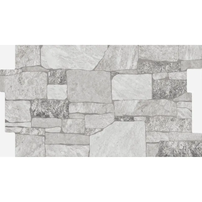 Stones Grey Dry Wall Effect Porcelain Wall Cladding Tile
