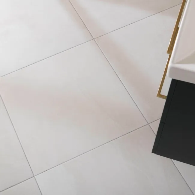 Augusta White Slate Effect Matt Porcelain Floor Tile
