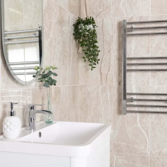 Bernini Marfil Gloss Marble Effect Ceramic Wall Tile