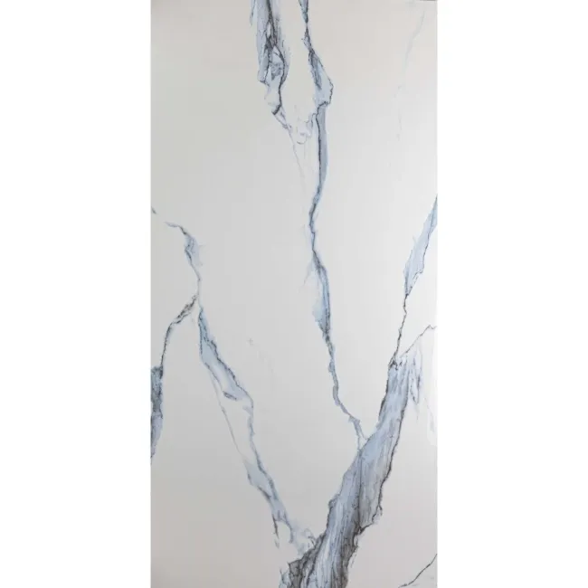Calacatta Blue Marble Effect Polished Porcelain Wall and Floor Tile