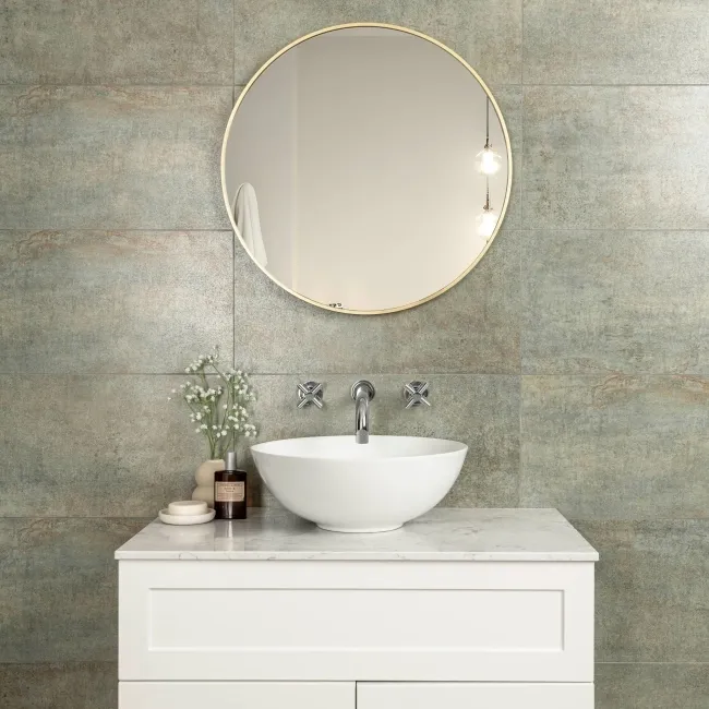 Oxide Green Concrete Effect Matt Ceramic Wall Tile