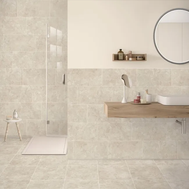 Premiere Beige Stone Effect Matt Ceramic Wall Tile