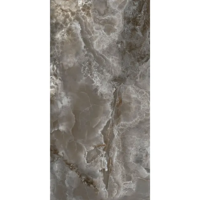 Scarlet Black Onyx Marble Effect Polished Porcelain Tile