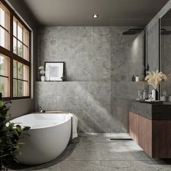 Baltico Grey Stone Effect Matt Large Porcelain Tile