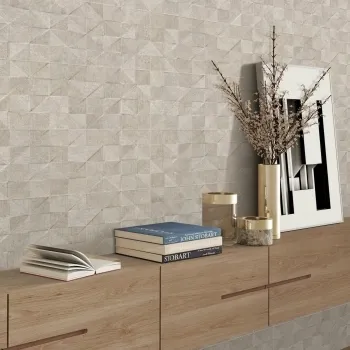 Crassana Decor Beige Concrete Effect Matt Ceramic Wall Tile