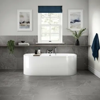 Kayrak Grey Slate Effect Matt Porcelain Wall and Floor Tile