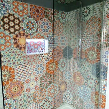 Andalucia Hexagon Patterned Porcelain Wall And Floor Tiles