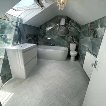 Onyx Marble Effect Turquoise Green Polished Porcelain Wall and Floor Tile