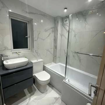 Place White Marble Effect Wall and Floor Tiles