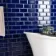 Metro Bevelled Victorian Cobalt Blue Gloss Ceramic Wall Tile