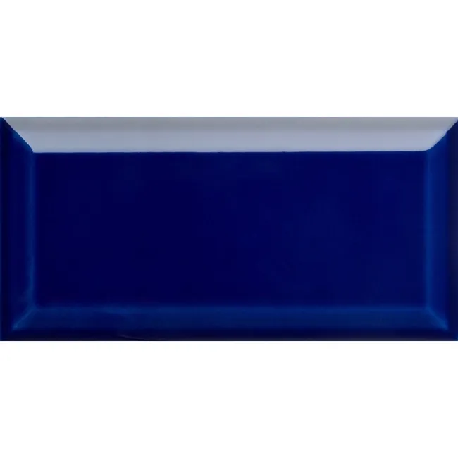 Metro Bevelled Victorian Cobalt Blue Gloss Ceramic Wall Tile