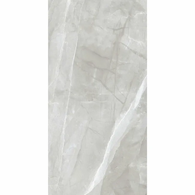 Alessia Light Grey Marble Effect Polished Porcelain Wall and Floor Tile