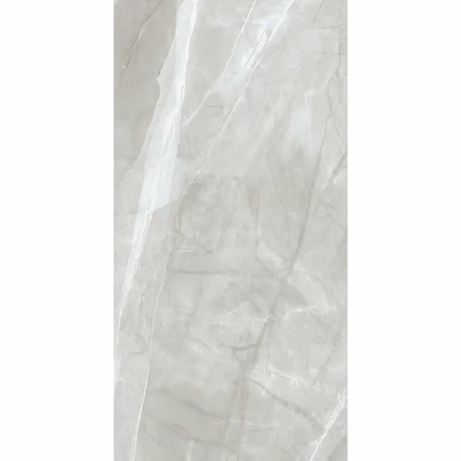 Alessia Light Grey Marble Effect Polished Porcelain Wall and Floor Tile