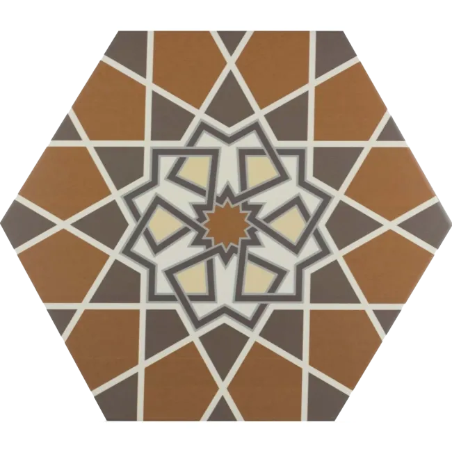 Andalucia Hexagon Patterned Porcelain Wall And Floor Tiles