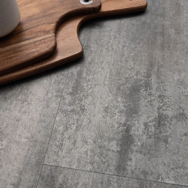 Antalya Anthracite Stone Tile Luxury Click Vinyl Flooring 5.5mm