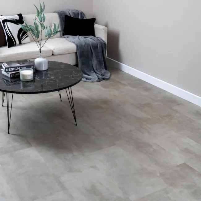 Antalya Grey Stone Tile Luxury Click Vinyl Flooring 5.5mm