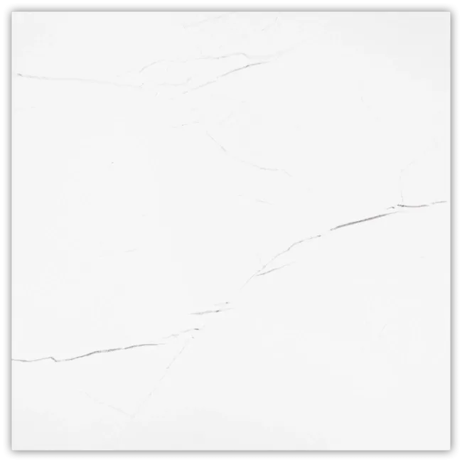 Barbados White Marble Effect Gloss Porcelain Floor Tiles