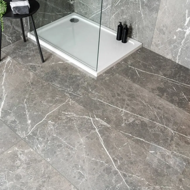 Blu Del Belgio Clay Polished Marble Effect Porcelain Tile
