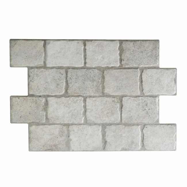 Bologna White Cobblestone Effect Matt Porcelain Wall Tile