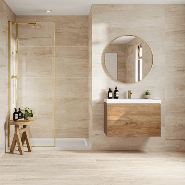 Boscostone Beige Rectified Matt Stone Effect Porcelain Wall and Floor Tile