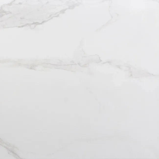 Carrara White Gloss Marble Effect Rectified Vitrified Ceramic Floor Tile