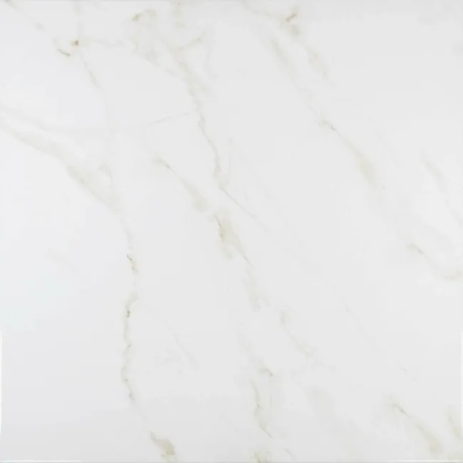 Carrara Gold Gloss Marble Effect Vitrified Ceramic Floor Tile