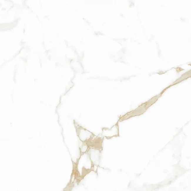 Carrera Gold Marble Effect Rectified Polished Porcelain Floor Tile