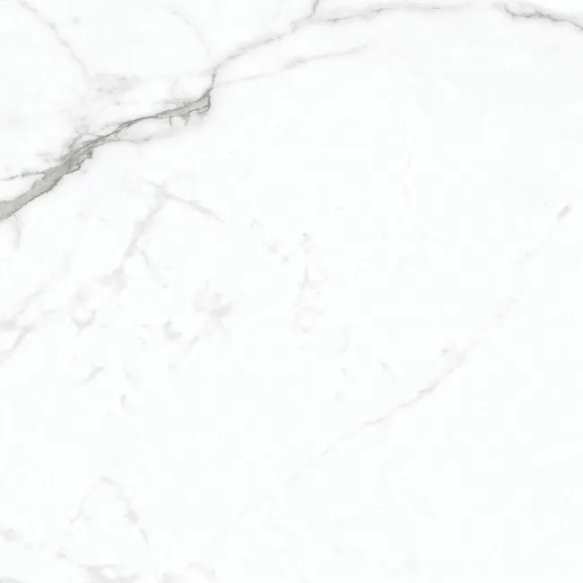 Carrera White Marble Effect Rectified Polished Porcelain Floor Tile