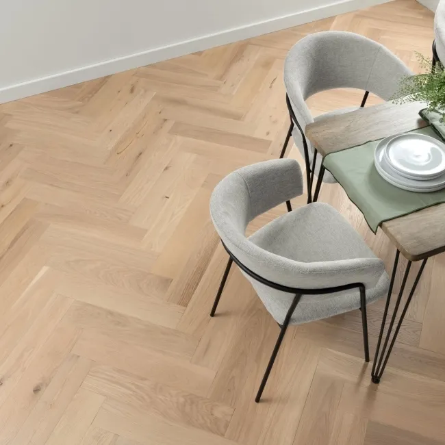 Delamere Herringbone Modern Oak Engineered Wood Flooring 13mm Oiled
