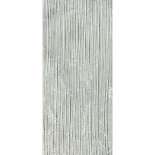Fior Di Bosco Light Grey Decor Marble Effect Gloss Ceramic Wall Tile