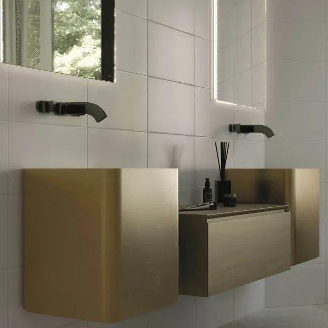 Flat White Matt Ceramic Wall Tile - 250x400