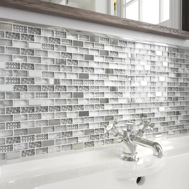 Georgia Smoke Grey Glass Mosaic