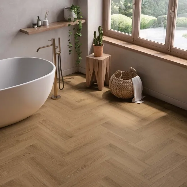 Gironde Roble Oak Wood Effect Matt Porcelain Floor Tile