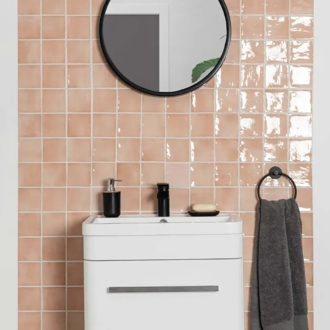 Manacor Blush Pink 100x100mm Wall Tile